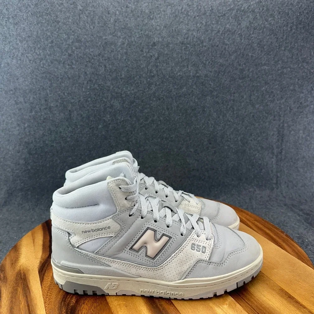 New Balance 650 R Mid Sneakers Light Aluminum Rain Cloud BB650RGG Men's Size 7.5